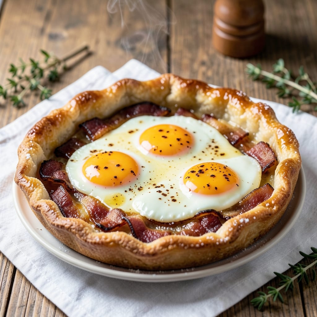 Egg and Bacon Pie Recipe Australia: Flaky Pastry Crust With Smoky Breakfast Filling
