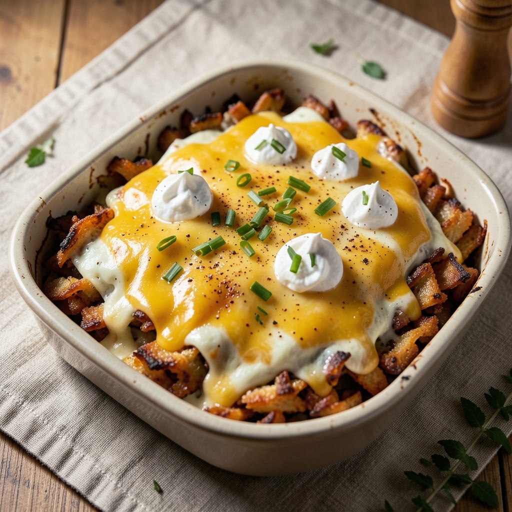 Crockpot Egg Bake Recipe with Hash Browns: Crispy Potato Top and Fluffy Eggs