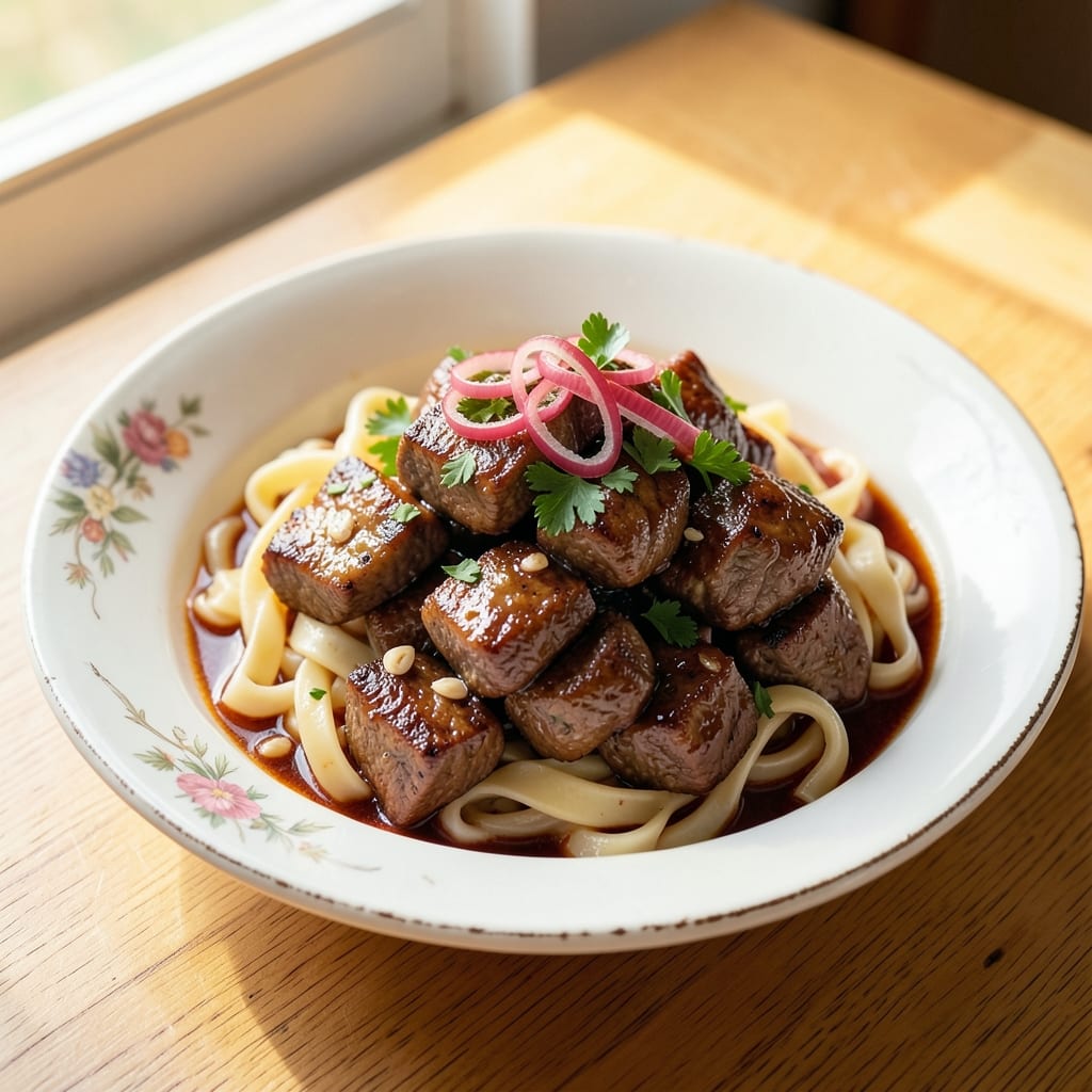 Beef Tips Over Egg Noodles Recipe: Savory Skillet Simmer With Umami Depth