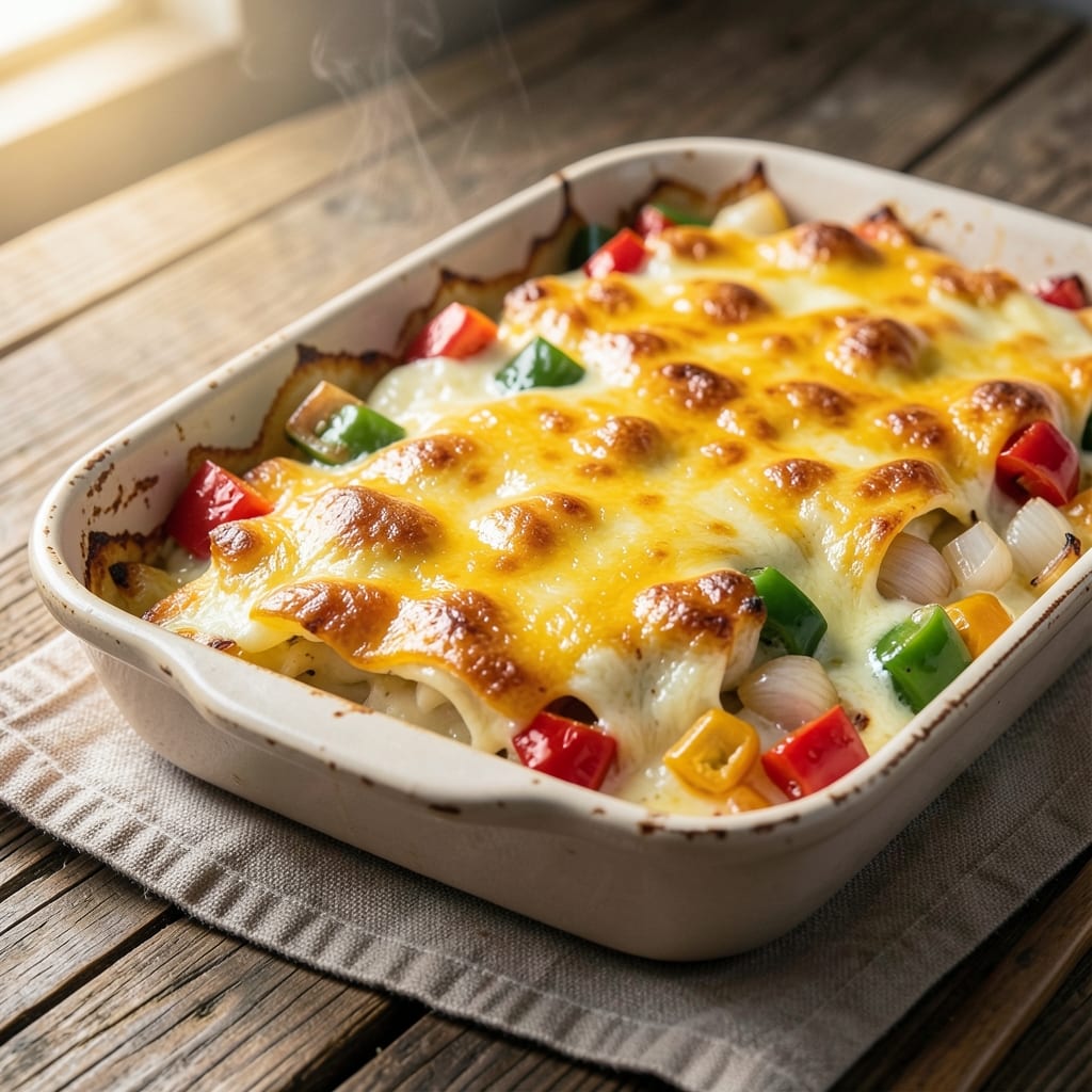 Breadless Egg Bake Recipe: Cheesy Crisp-Top Scramble in One Pan