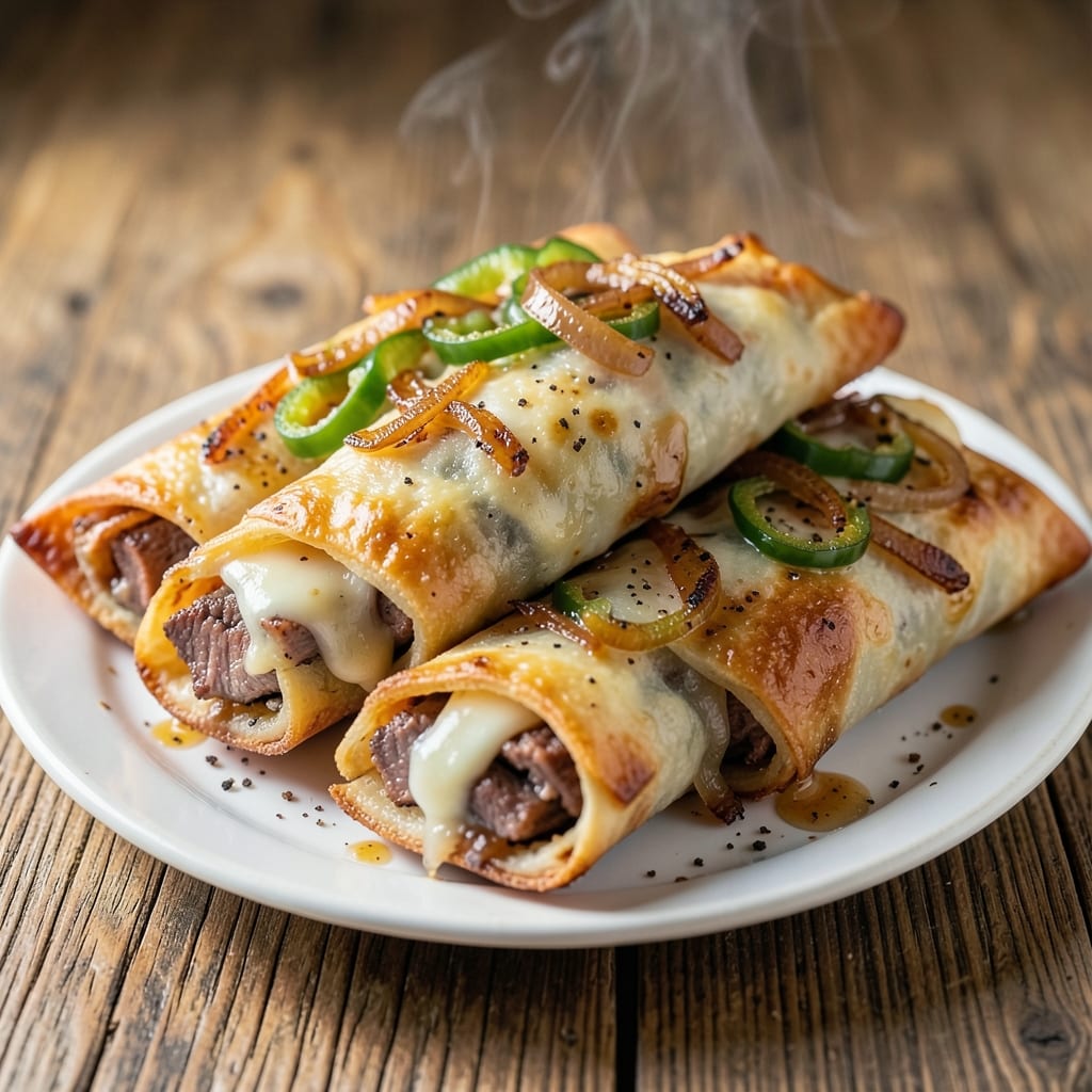 Baked Philly Cheesesteak Egg Rolls Recipe: Breakfast Bites With Smoky Steak and Melty Cheese