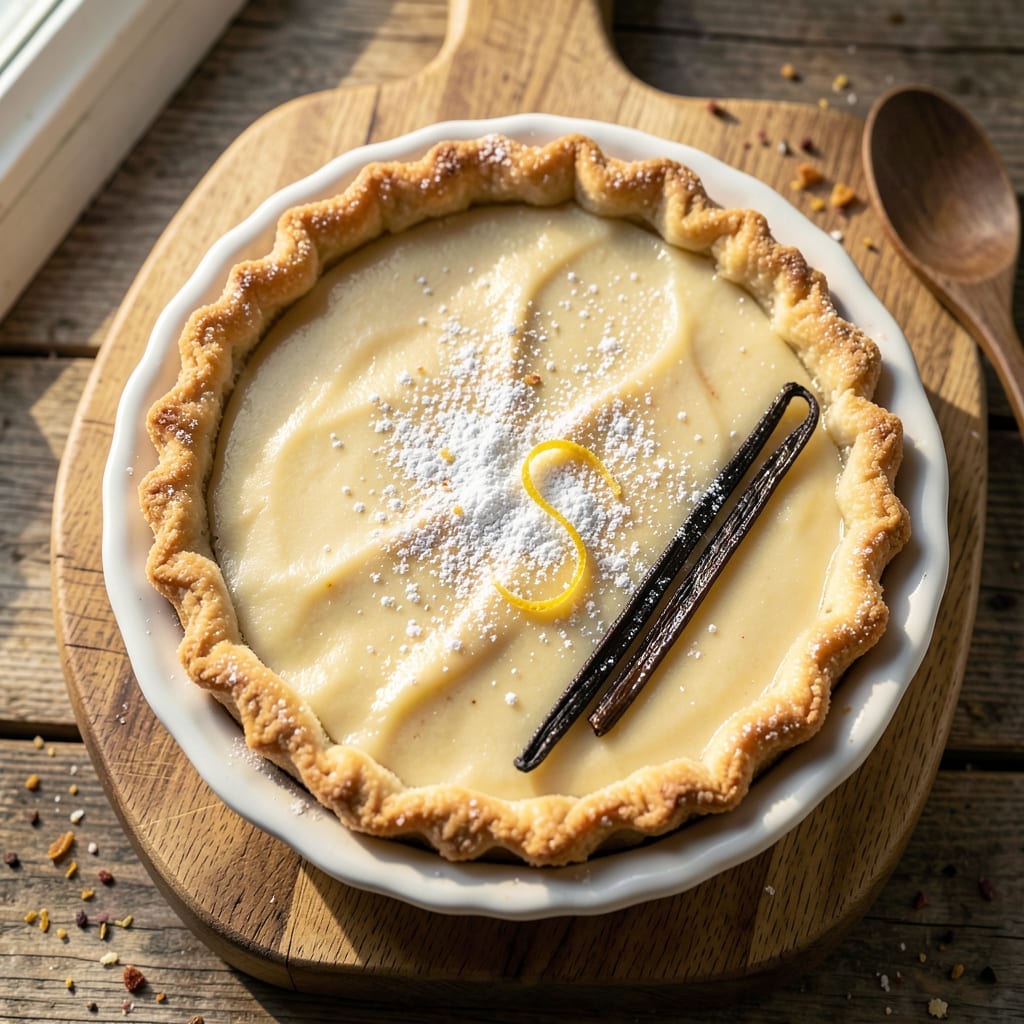 Buttermilk Egg Custard Pie Recipe: Silky Vanilla Swirls in Golden Crust
