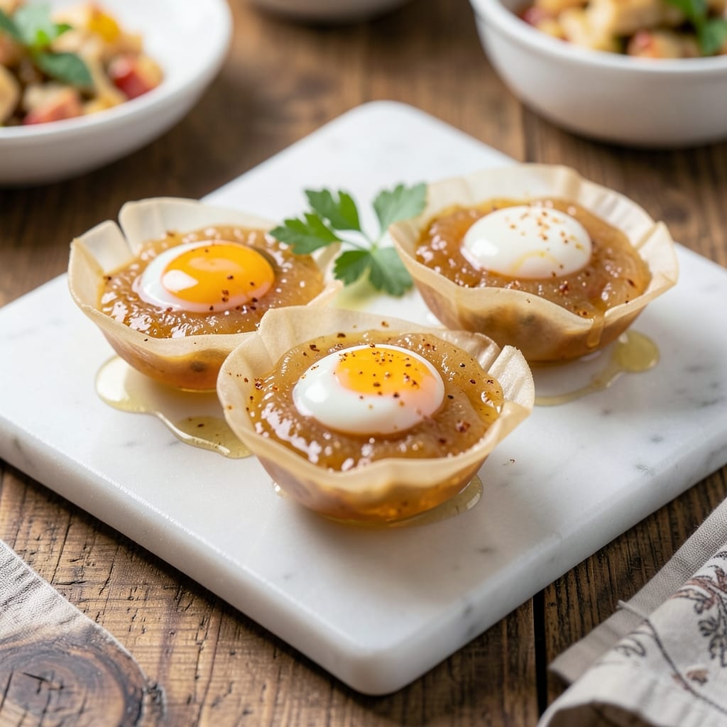 Egg Agar Agar Recipe: Crispy Wonton Cups With Silky Egg Clouds