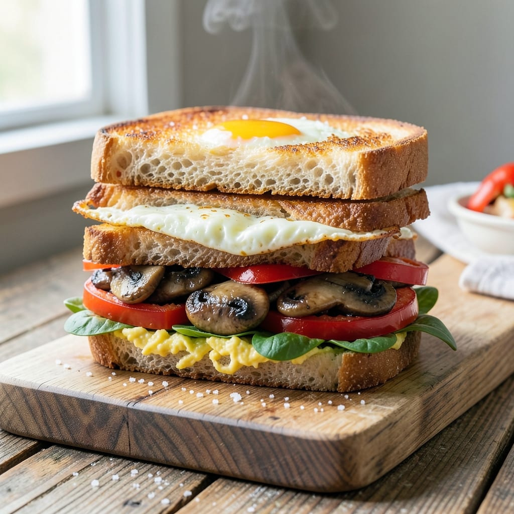 Egg And Vegetable Sandwich Recipe: Crispy Toasted Bites With Fresh Herb Crunch