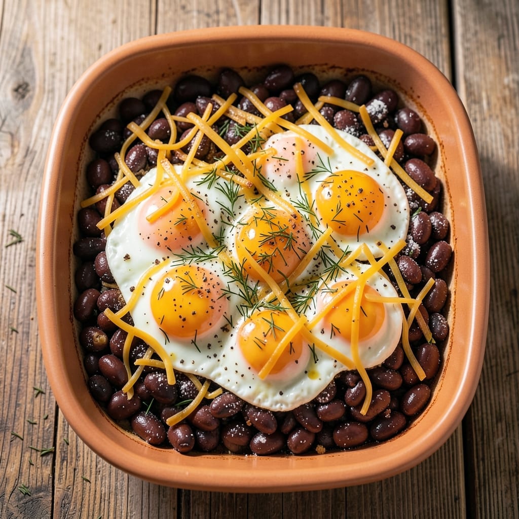 Black Bean and Egg Bake Recipe: Crispy Top, Silky Scrambled Centers